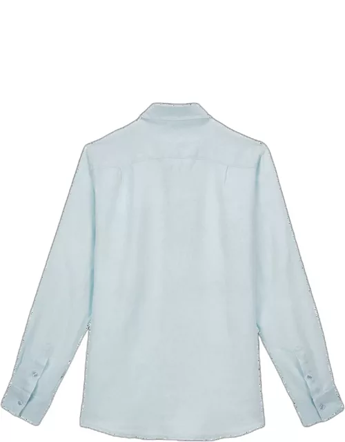 Men Linen Shirt Mineral Dye - Shirt - Caroubis - Blue