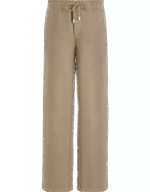 Men Linen Pants Solid - Pant - Pacha - Beige