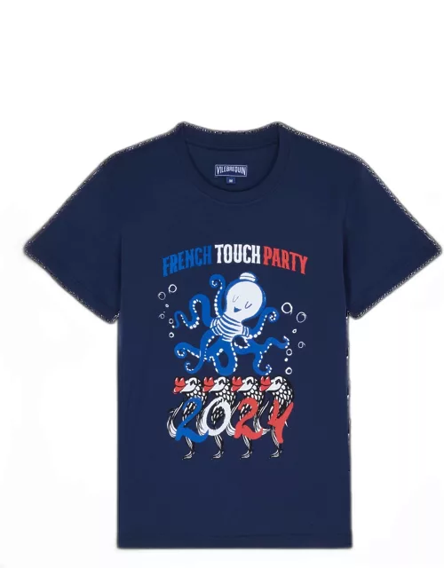 Men Organic Cotton T-shirt French History - Tee Shirt - Thom - Blue