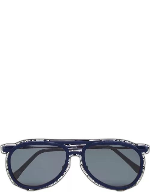 Unisex Wood Sunglasses Solid - Vbq X Shelter - Sunglasses - Vol2nuit - Blue
