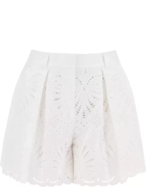 SELF PORTRAIT Lace Sangallo shorts for
