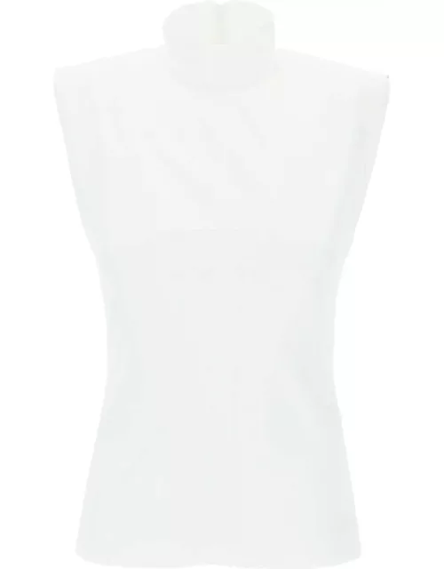 SPORTMAX high-necked sleeveless top in cann