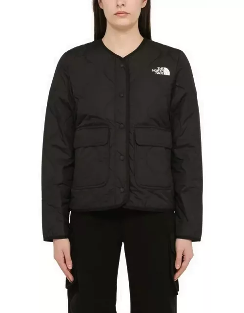 Black padded jacket with logo