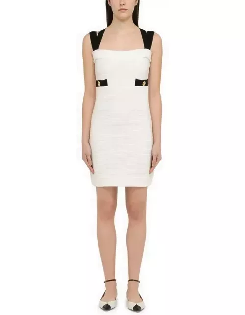 White cotton dress with crossed strap