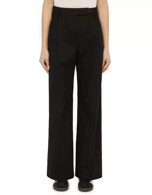 Fairmont black cotton wide trouser