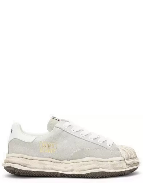 Blakey light grey leather low trainer