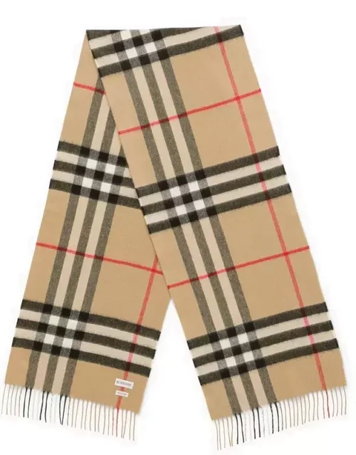 Cashmere scarf with Check motif