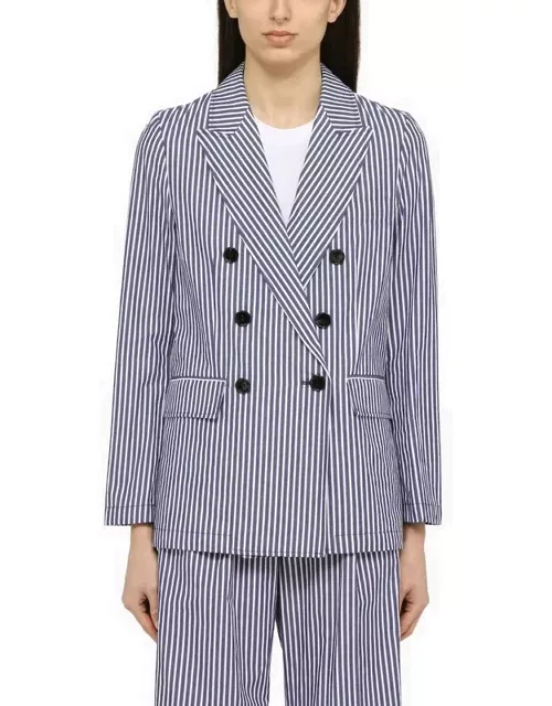 Ari double-breasted striped cotton jacket