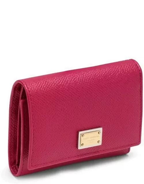 Cyclamen-coloured small Dauphine wallet