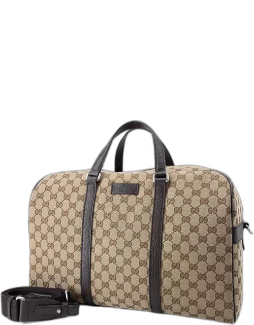 Gucci Beige GG Canvas Boston Duffle Bag