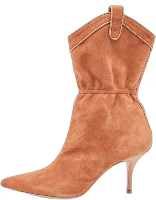 Malone Souliers Brown Suede Daisy Luwolt Cowboy Boot
