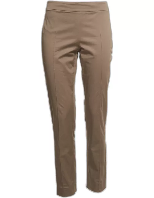 Moschino Cheap and Chic Brown Cotton Skinny Trousers