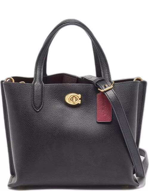 Coach Black Leather Willow 24 Tote