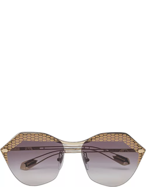 Bvlgari Gold/Black Gradient BV 6109 Rimless Sunglasse