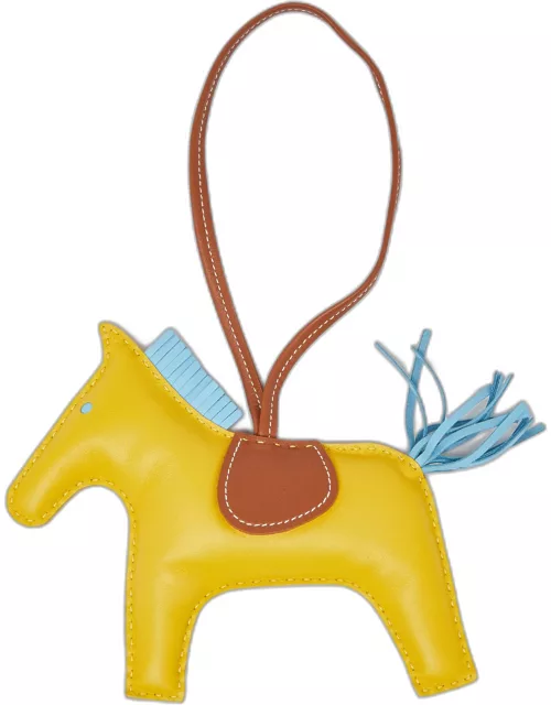 Hermès Jaune De Naples/Celeste/Gold GriGri Rodeo Horse Bag Charm G