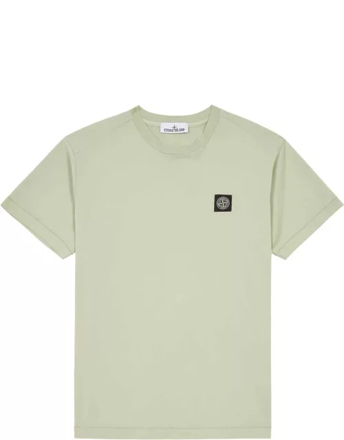 Stone Island Logo Cotton T-shirt - Light Green