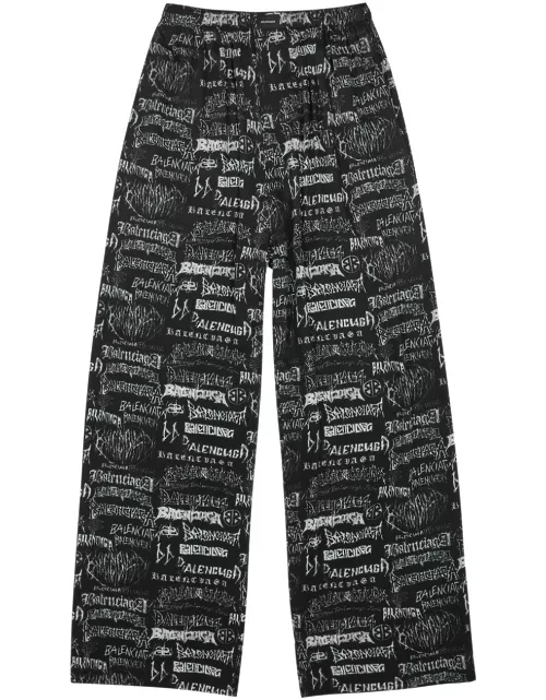 Balenciaga Diy Metal Logo-print Trousers - Black - 46 (IT46 / S)