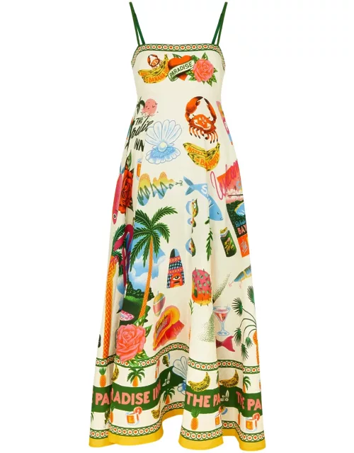 Alemais Paradiso Printed Linen Maxi Dress - Multicoloured - 8 (UK8 / S)