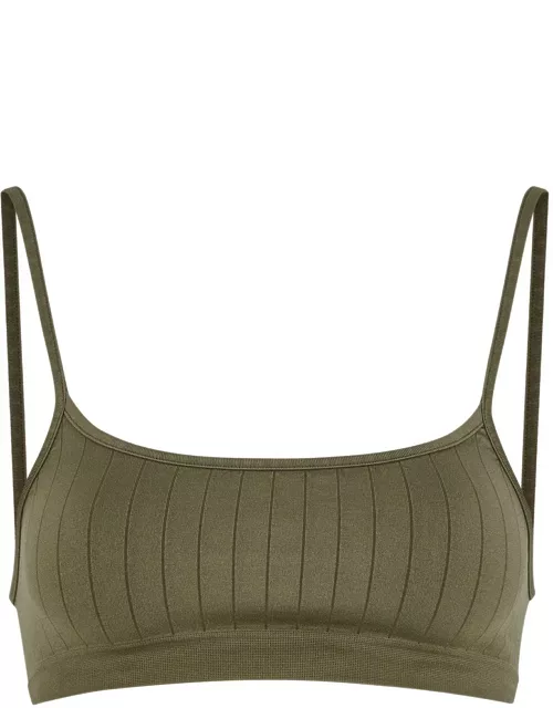 PRISM2 Sincere Stretch-jersey bra top - Olive - One