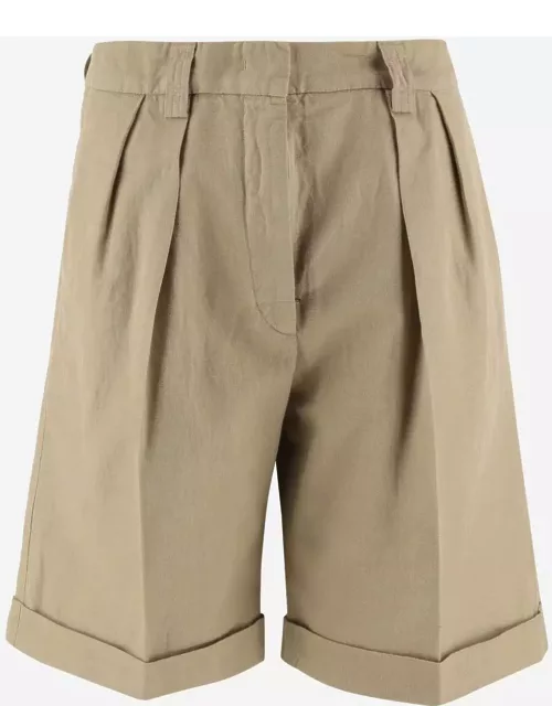 Aspesi Pleat Effect Plain Trouser Short
