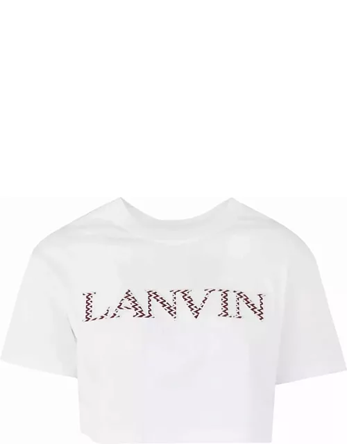 Lanvin Curb Embroidered Cropped T-shirt