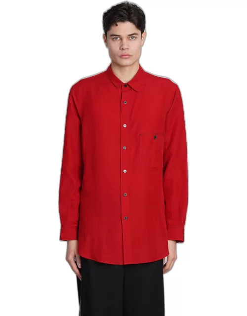 Yohji Yamamoto Shirt In Red Linen