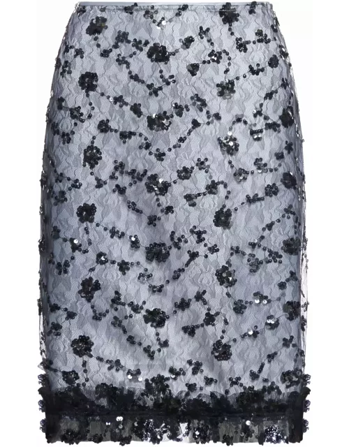 Ganni Sequin Lace Skirt