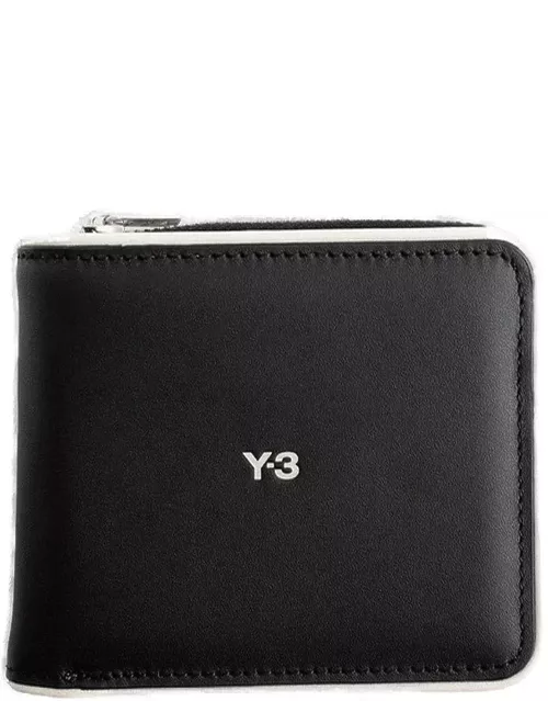 Y-3 Logo Printed Zipped Wallet