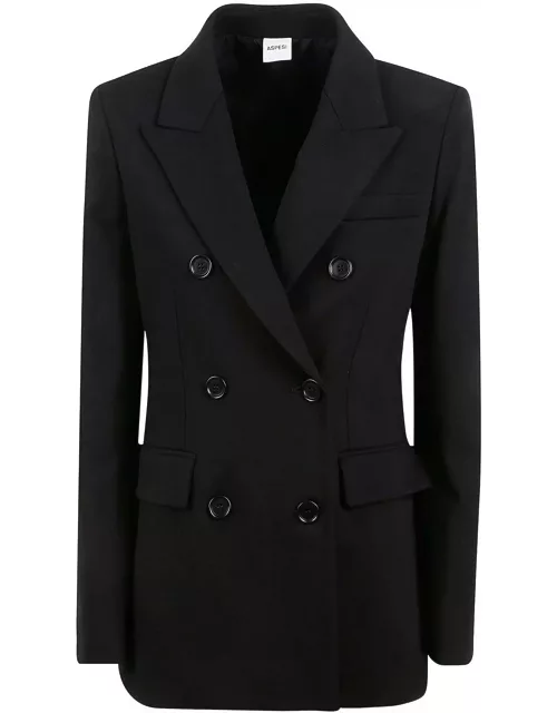 Aspesi Flap-pocketed Double-breasted Blazer