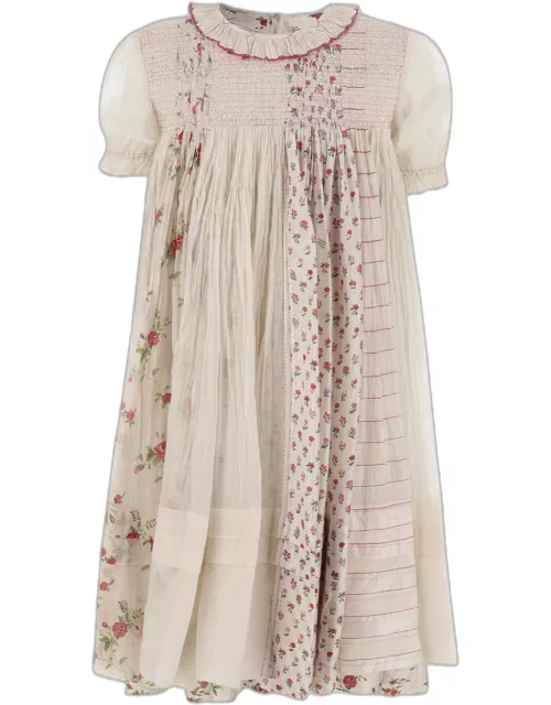Péro Silk Dress With Floral Pattern