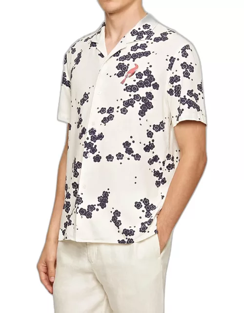 Men's Hibbert Plum Blossom Camp Shirt
