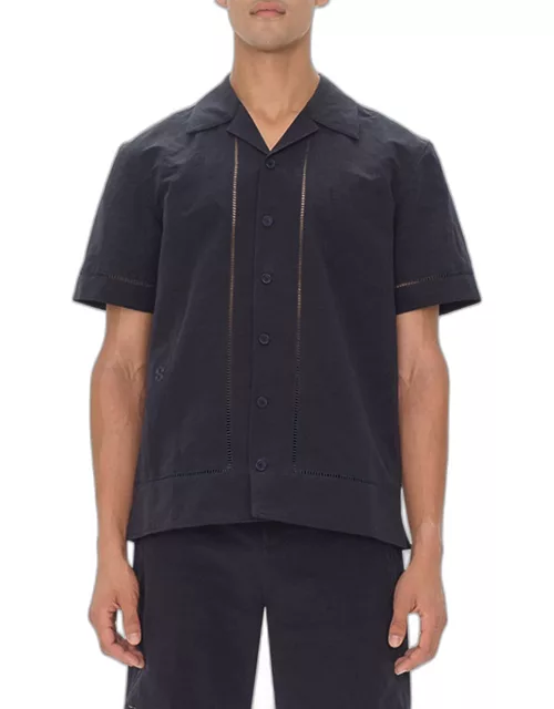 Men's Marco Linen-Cotton Camp Shirt