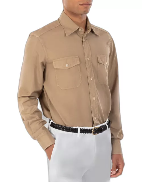 Men's 2-Pocket Cotton Utility Shirt
