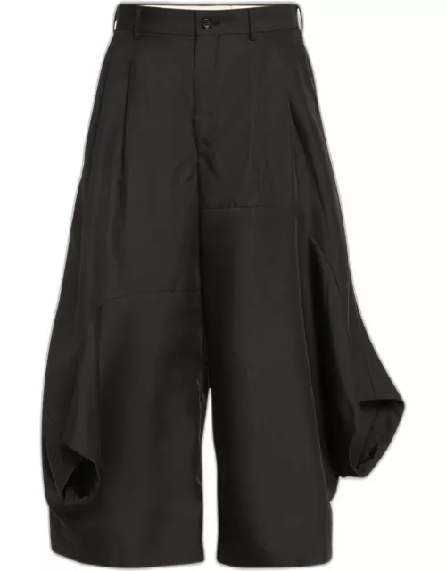 Pleated Skirt Overlay Trouser