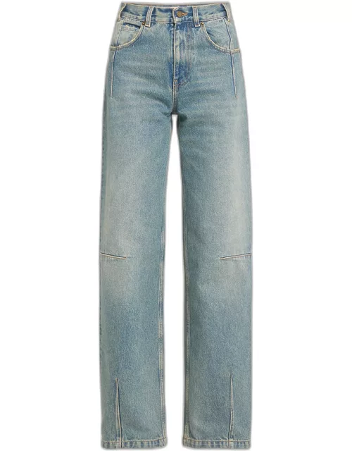 Lu Fitted Straight-Leg Jean