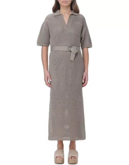 Dress BRUNELLO CUCINELLI Woman colour Dove Grey