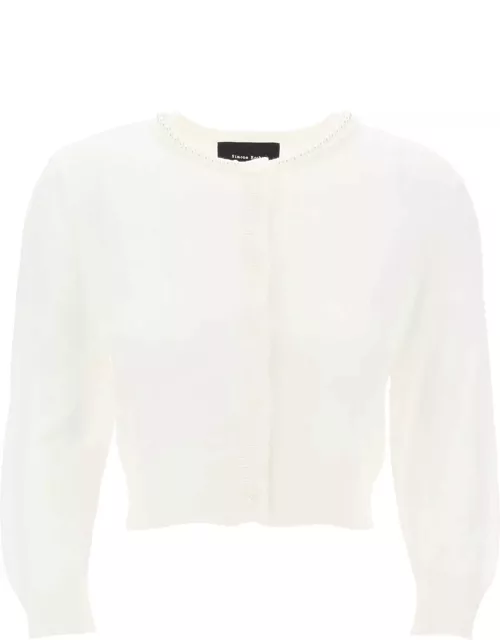 SIMONE ROCHA Cropped cardigan with pearl