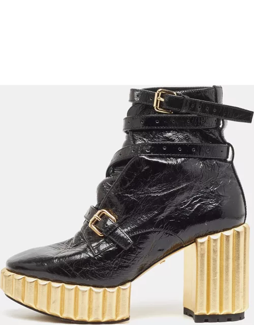 Dior Black Leather Mission Ankle Boot