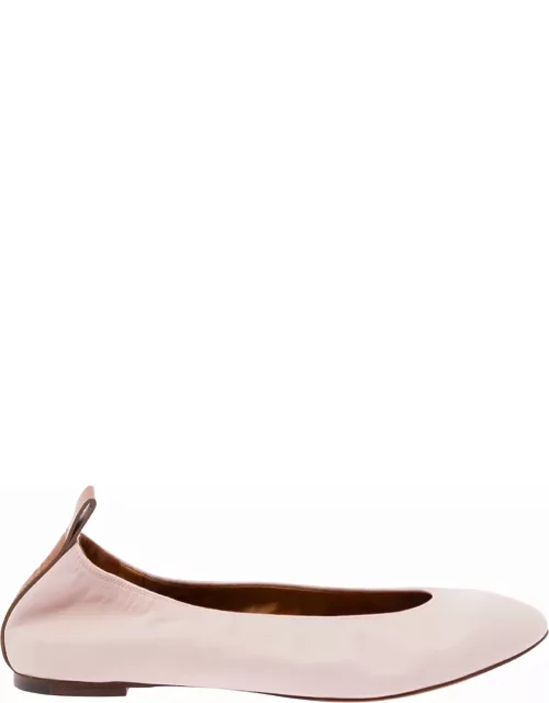 Lanvin Pink Ballet Flats In Leather Woman