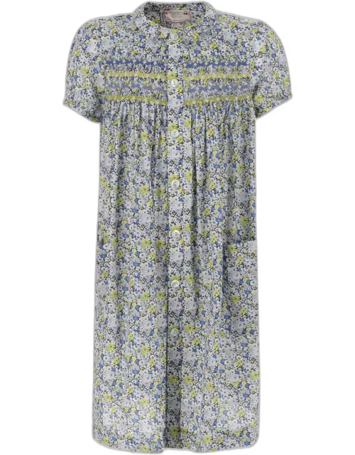 Bonpoint Cotton Dress With Floral Pattern