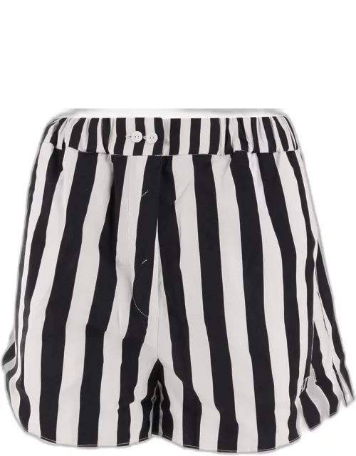 Patou Cotton Shorts With Striped Pattern
