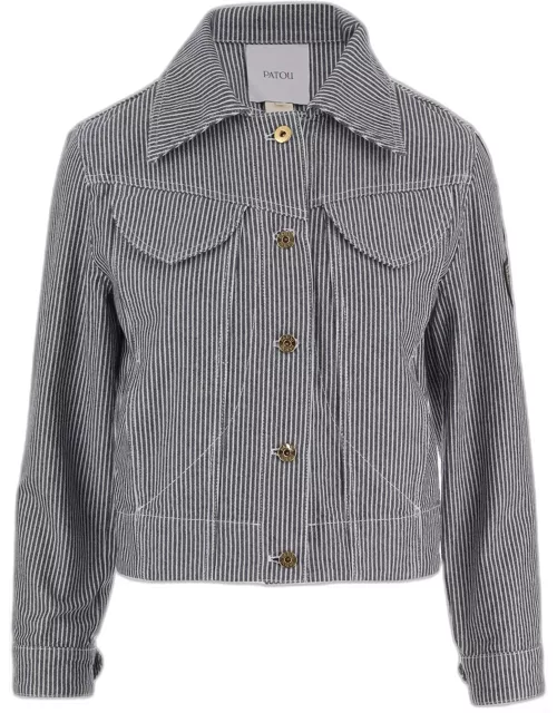Patou Cotton Jacket With Striped Pattern