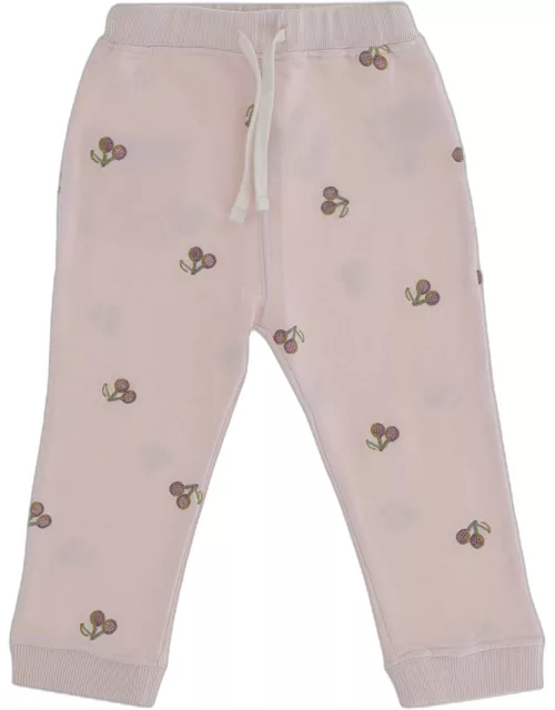 Bonpoint Cotton Joggers With Cherry Pattern