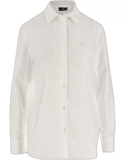 Etro Cotton Poplin Shirt With Logo