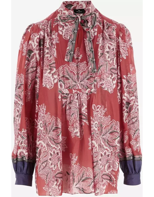 Etro Silk Blend Paisley Pattern Shirt