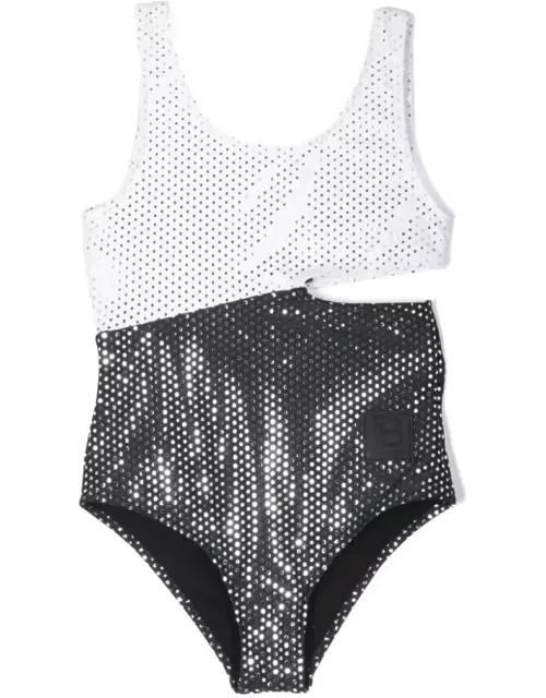 Balmain Polka Dot One-piece Swimsuit