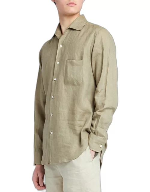 Men's Andre Long-Sleeve Linen Shirt