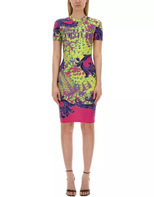 versace jeans couture dress with print