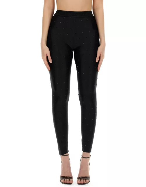 versace jeans couture crystal all-over legging