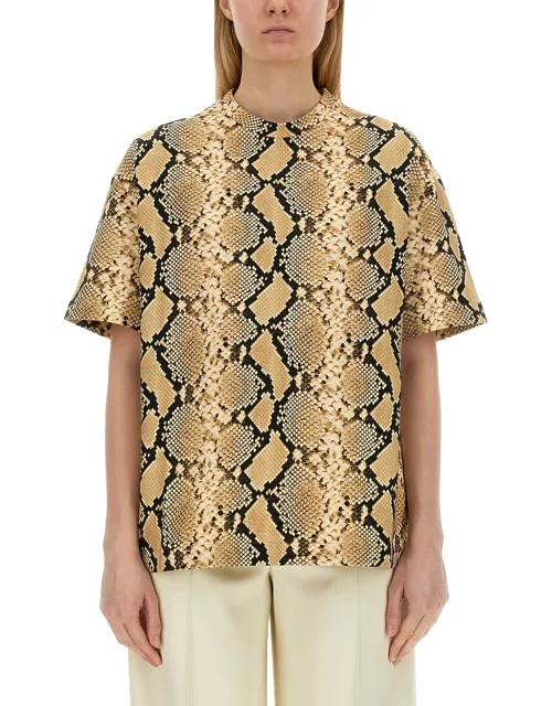 jil sander t-shirt with animal pattern